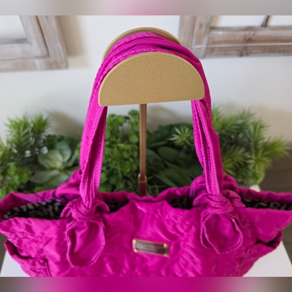 Y2K Marc By Marc Jacobs Large  Quilted Hot Pink Tote Bag - Picture 8 of 13